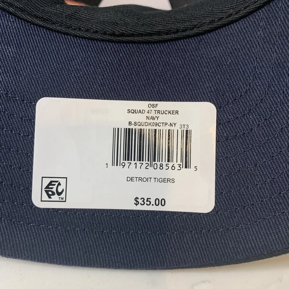 '47 Brand Detroit Tigers MLB Navy Blue Adjustable Snapback Trucker Cap Hat OSFM